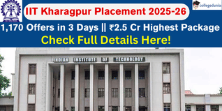 IIT Kharagpur Placement 2025-26 Records 1,170 Offers in 3 Days; 5 Students Secure ₹2 Crore+ Packages